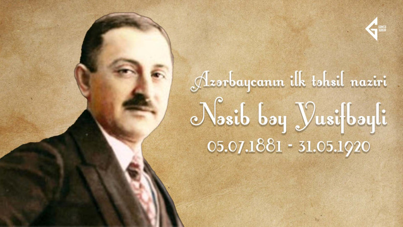 Azərbaycanın ilk təhsil naziri: gəncəli Nəsib bəy Yusifbəyli