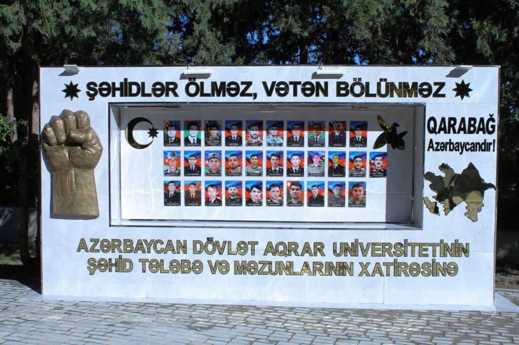 ADAU-da şəhid tələbə və məzunların xatirəsinə guşə yaradılıb