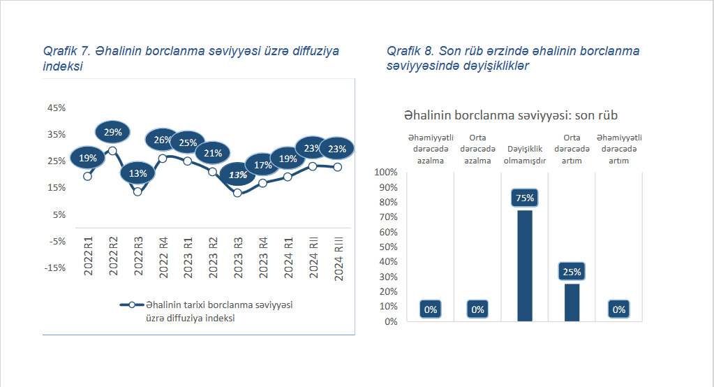 Əhalinin borclanma səviyyəsi 10 faiz artıb - CƏDVƏL