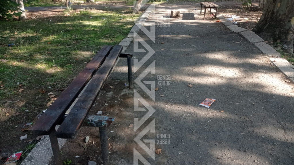 Gəncənin dəmiryolçular parkı baxımsız vəziyyətdədir
