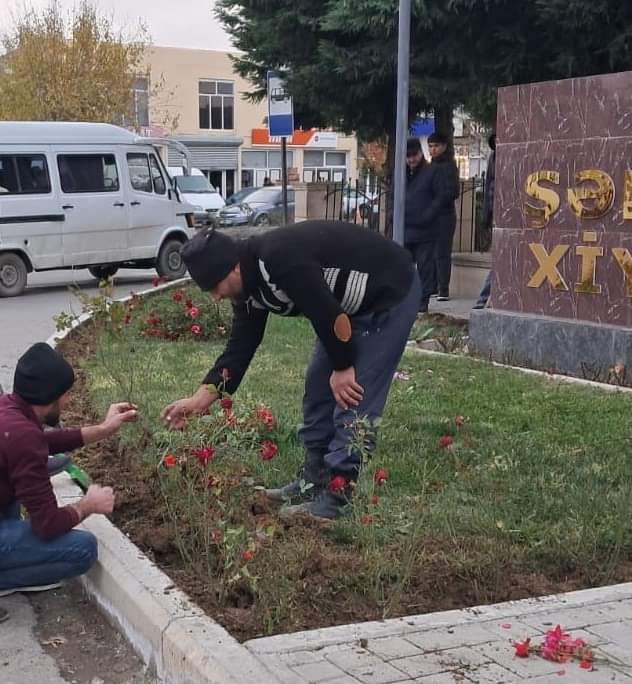 Goranboyda Şəhidlər Kompleksində abadlıq işləri aparılıb