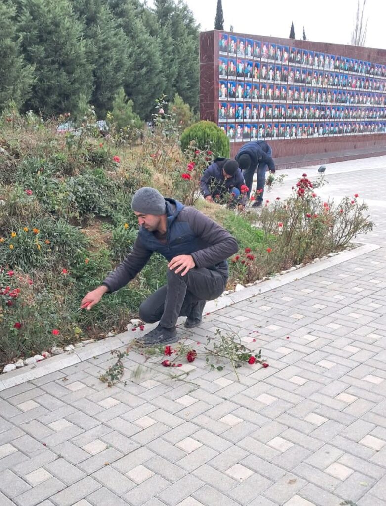 Goranboyda Şəhidlər Kompleksində abadlıq işləri aparılıb