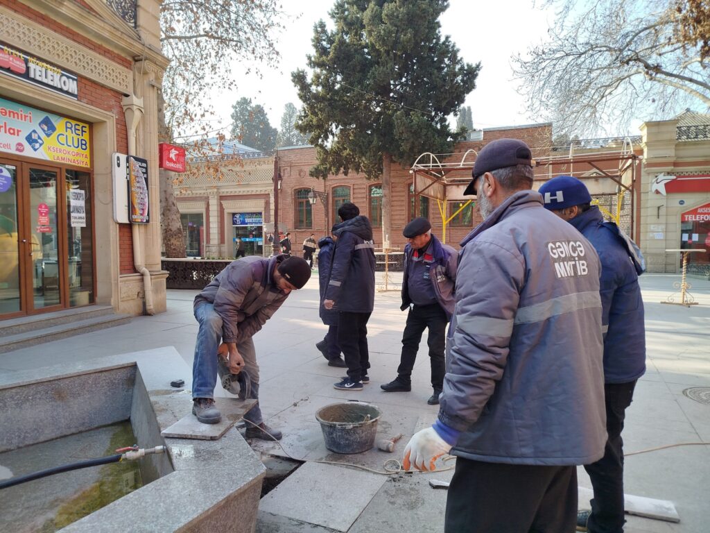 Gəncədə MKTİB tərəfindən yaşıllaşdırma və təmir işləri aparılıb