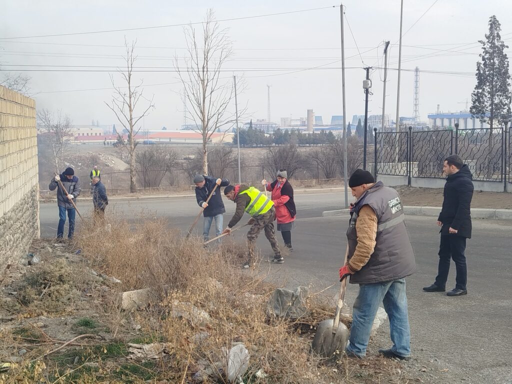 MKTİB avtovağzal ətrafında təmizlik işləri aparıb