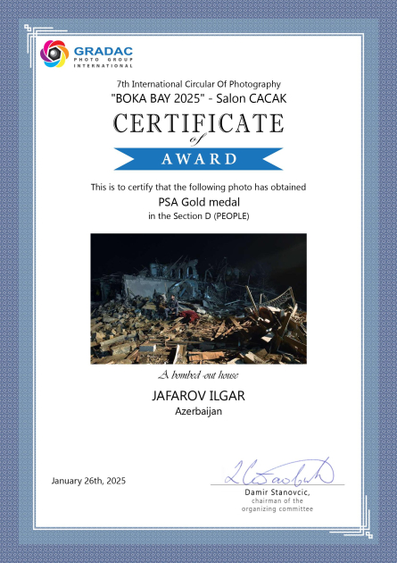 Gəncədə çəkilən foto qızıl medala layiq görülüb