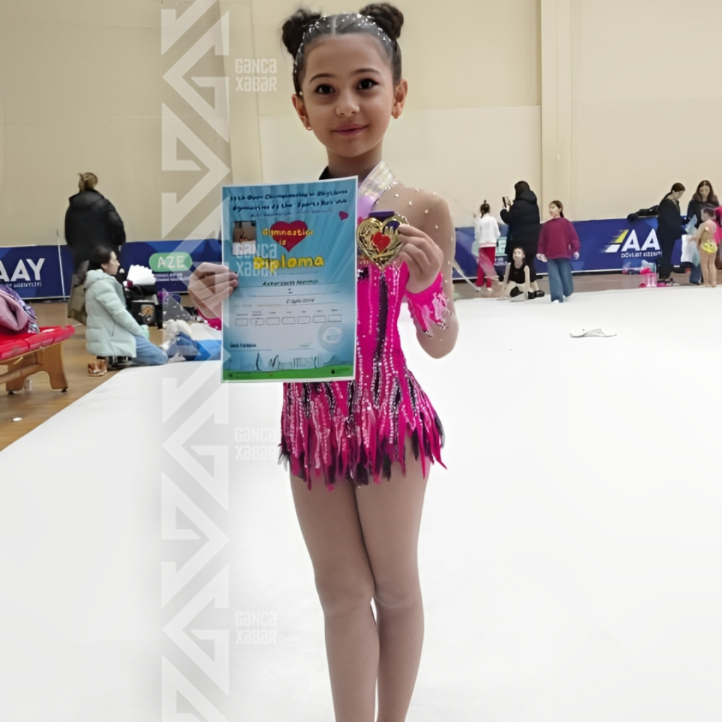 7 yaşlı gimnastımız qızıl medal qazandı