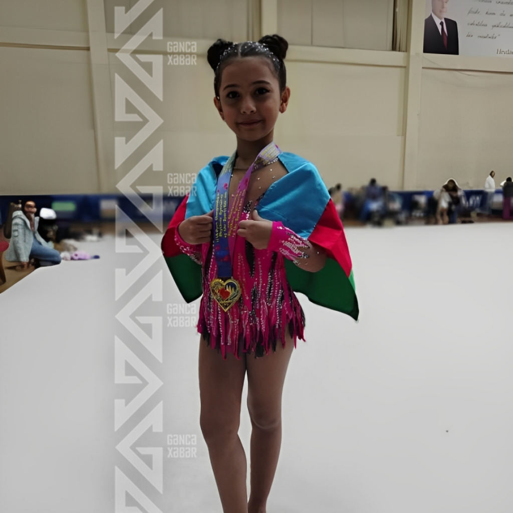 7 yaşlı gimnastımız qızıl medal qazandı