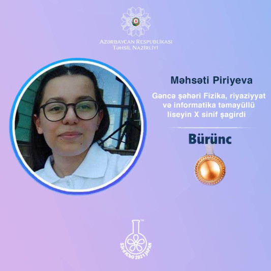 Gəncə: lisey şagirdi olimpiadada bürünc medal qazanıb