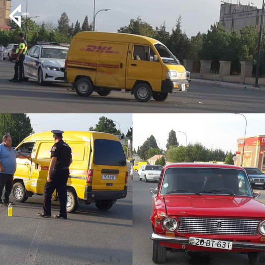 Gəncədə qəza nəticəsində avtomobil aşıb