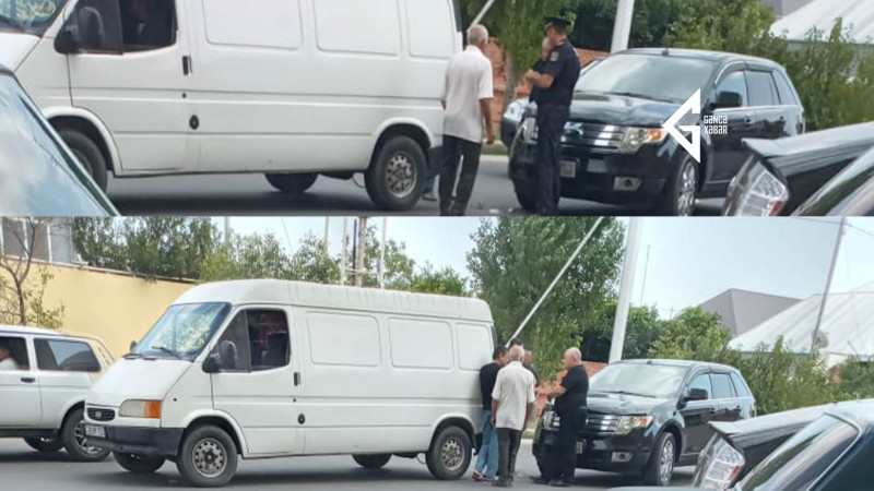 Gəncədə yük avtomobili ilə minik avtomobili toqquşub