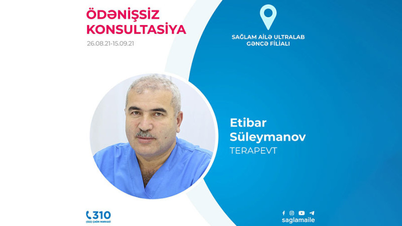 Sağlam Ailə Gəncə filialında ödənişsiz terapevt konsultasiyası