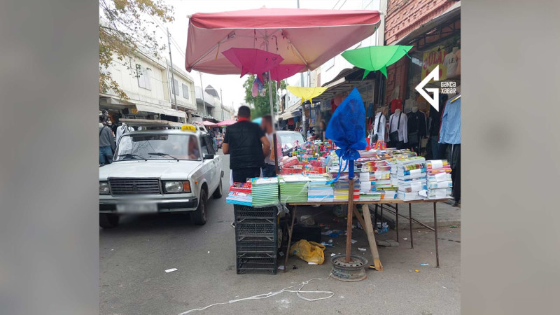 Gəncədə küçələrin birində piyadalar üçün təhlükə