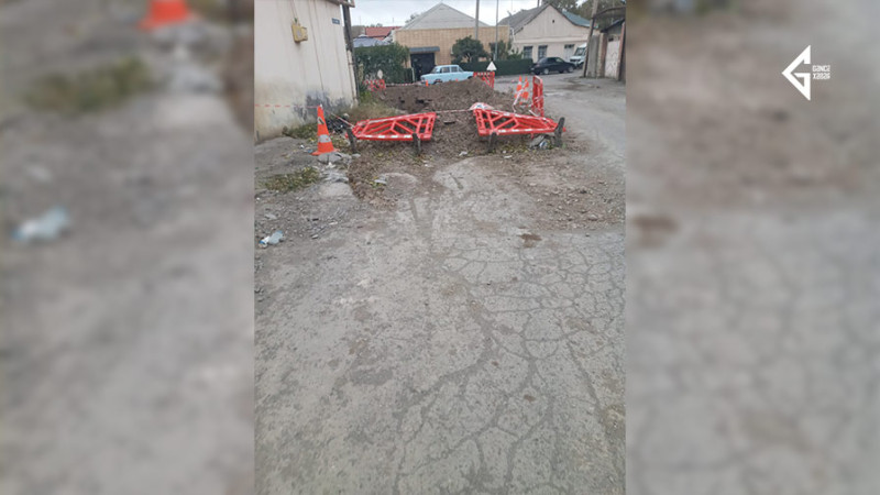 Gəncədə yaşanan su problemi həll olunub: küçənin bir hissəsi qazılaraq bastırılmayıb