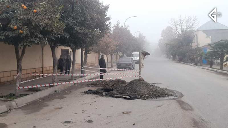 Gəncədə su borusu partlayıb