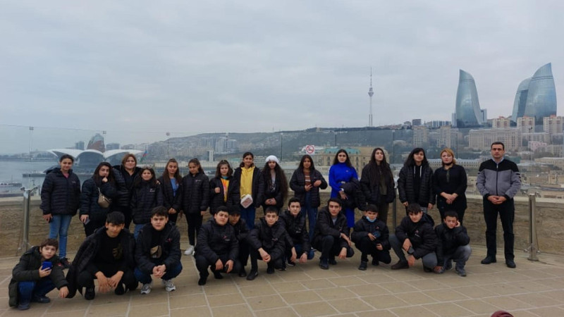Gəncə: Şəhid və aztəminatlı ailələrin övladları Bakıda ekskursiyada olublar