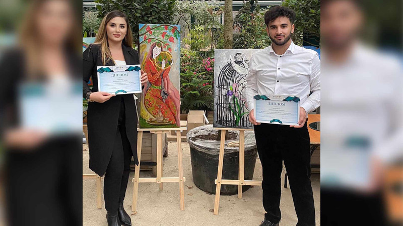 Gəncəli xanım Moskvada rəsm sərgisində iştirak edib