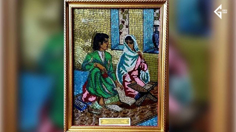 Vitraj sənəti ilə uzun illərdir məşğul olan gəncəli xanım