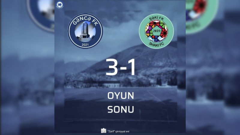 Gəncə komandası futbol üzrə Region Liqasında qələbə qazanıb