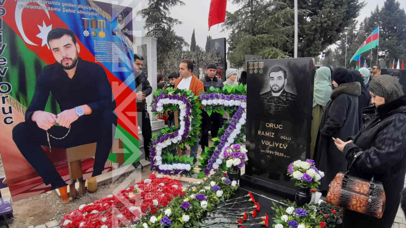 Gəncədə şəhid Oruc Vəliyevin ildönümü keçirilib