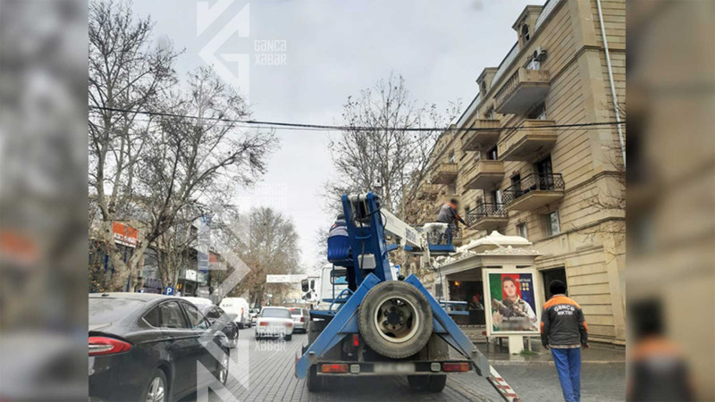 Gəncədə təmizlik işləri gedir