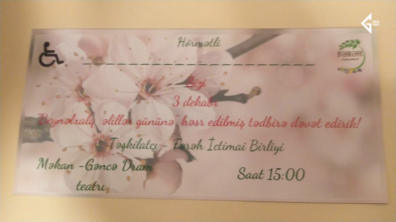 Gəncədə Beynəlxalq əlillər günü münasibəti ilə Dram Teatrda tədbir baş tutacaq