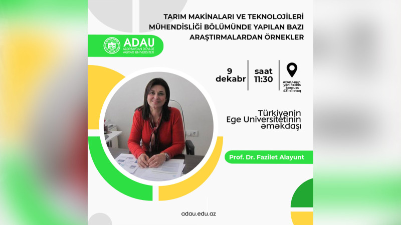 Gəncədə Ege Universitetinin professoru seminar keçəcək