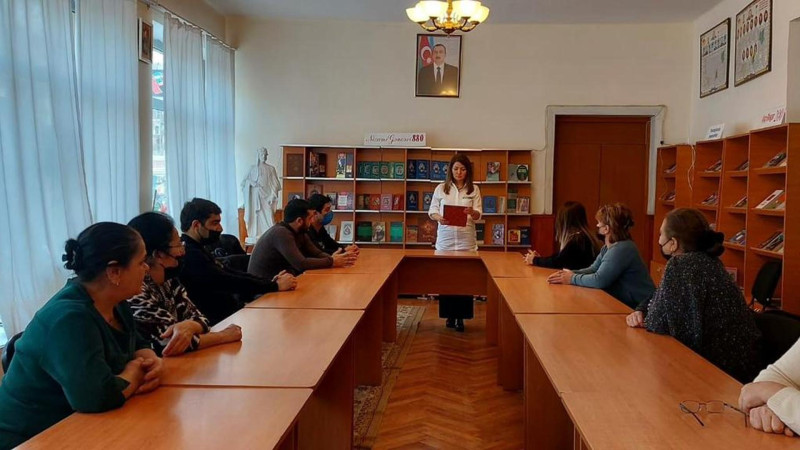 Gəncədə milli qəhrəman, şəhid Riad Əhmədovun xatirəsi anılıb