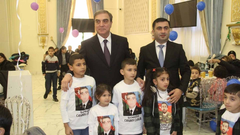 Gəncədə şəhid və qazi övladları ilə yanaşı uşaq evinin balacaları üçün şənlik təşkil olunub
