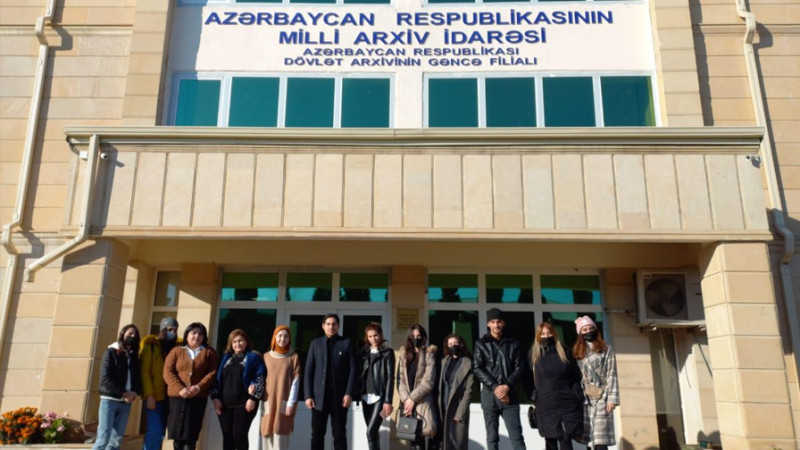 Gəncədə tələbələr Dövlət Arxivinin Gəncə filialına gediblər