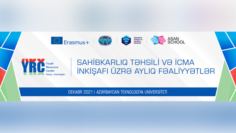 Gəncədə gənclər üçün ödənişsiz təlimlər keçiriləcək