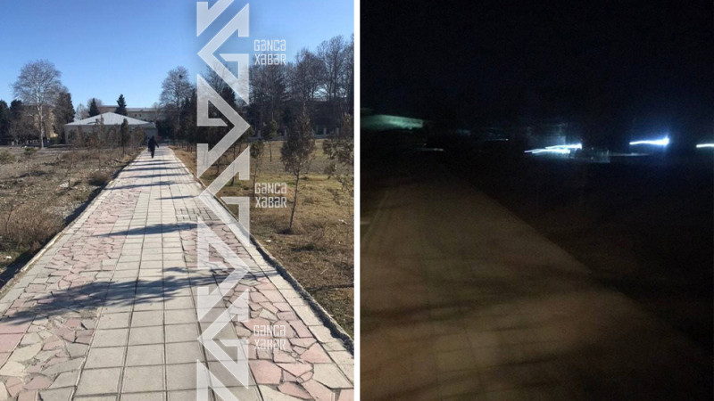 Gəncədə Aqrar Universitetinə aparan yol qaranlığa qərq olub