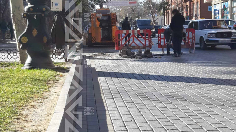Gəncədə iki yolda hərəkət məhdudlaşdırılıb