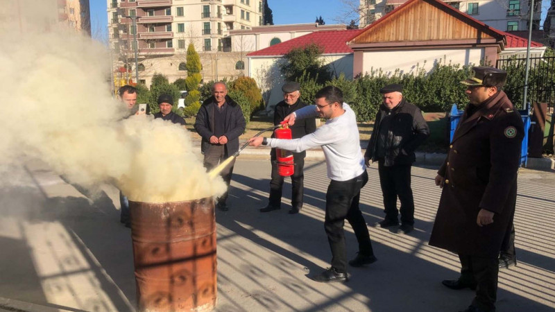 Gəncə MTK sakinləri yanğına qarşı maarifləndiriblər