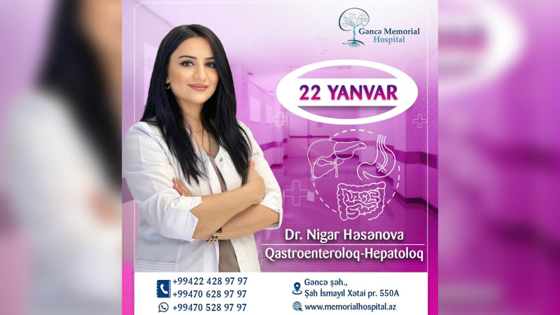 Gəncədə qastroenteroloq pulsuz müayinə edəcək