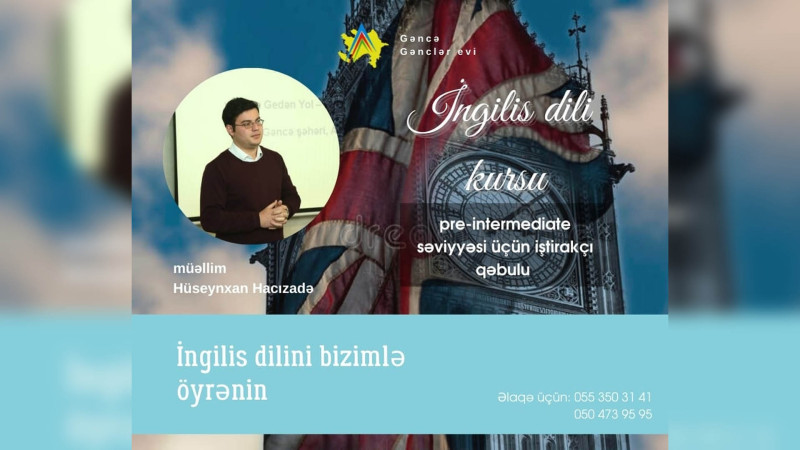 Gəncədə ödənişsiz ingilis dili kursu açılıb