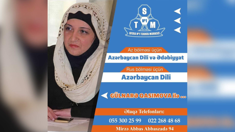 Gəncəli müəllim şəhid övladlarına pulsuz dərslər keçir