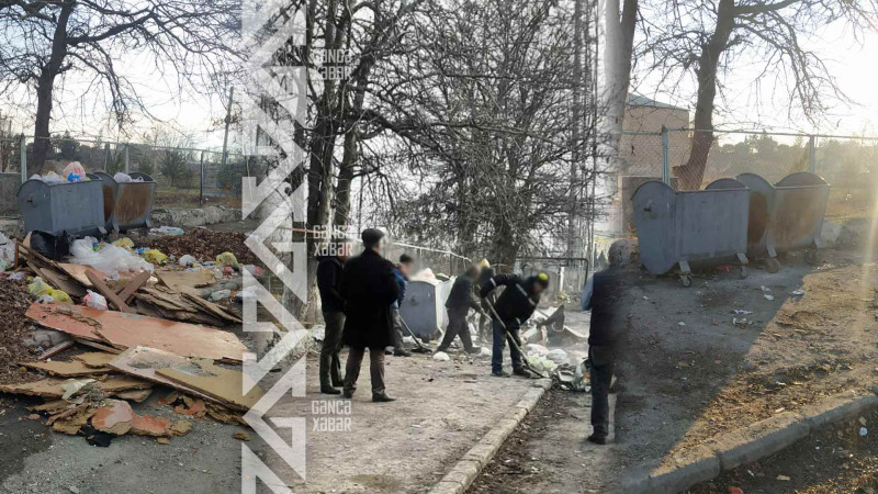 Gəncənin 29 saylı məktəbinin ətrafı təmizlənib
