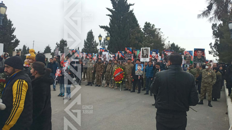 Gəncədə 20 yanvar faciəsi şəhidlərinin xatirəsi anılır