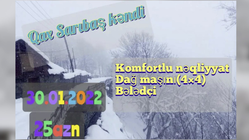 Gəncədən Sarıbaşa tur olacaq