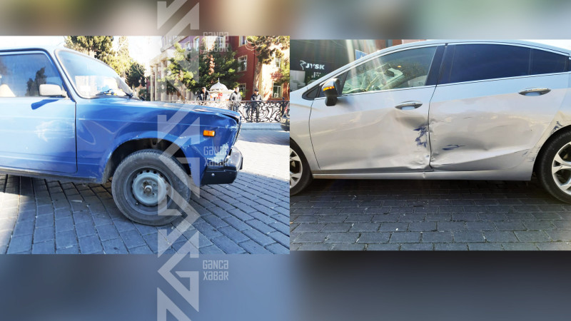 Gəncədə Chevroletin sürücüsü qəflətən dönərək qəza törədib