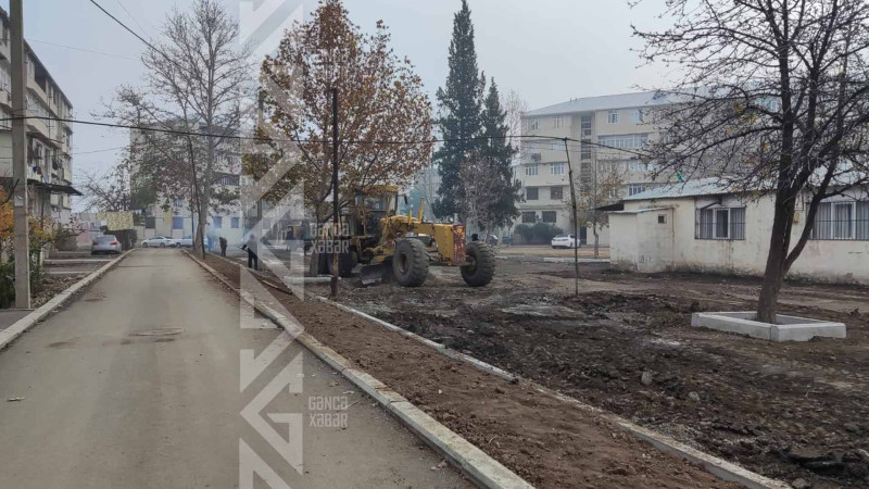 Birinci mikrorayonda abadlıq işləri aparılır