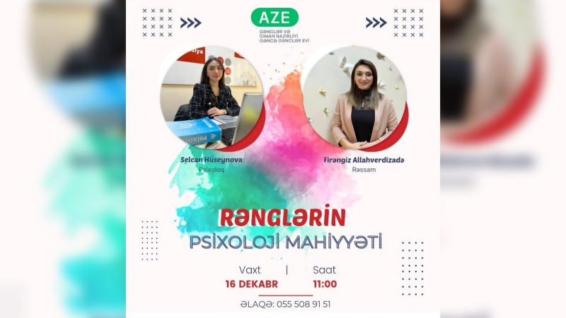 “Rənglərin psixoloji mahiyyəti” adlı təlim baş tutacaq
