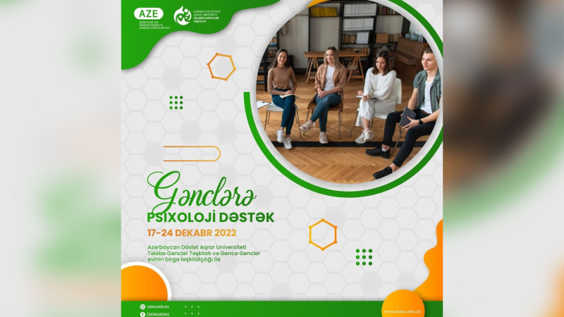 Gənclərə Psixoloji Dəstək adlı təlim baş tutacaq