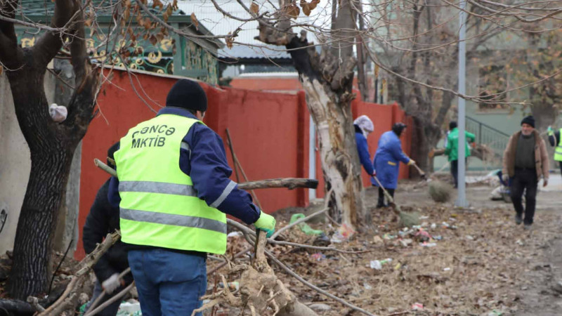 Bir sıra prospekt və küçələrdə təmizlik işləri aparılıb