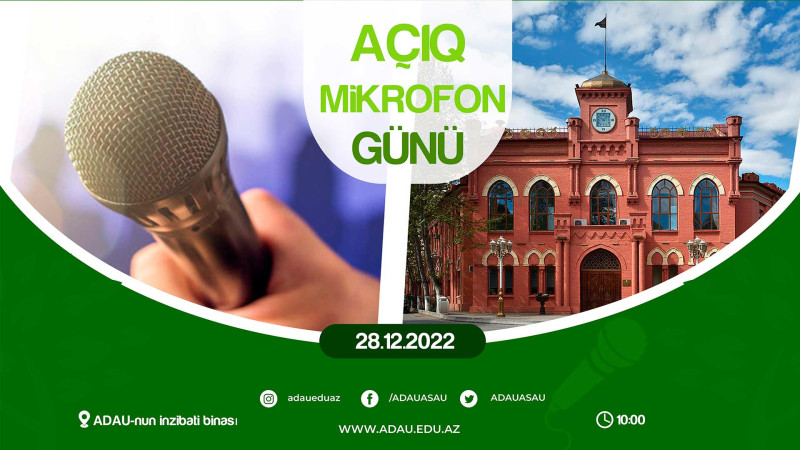 ADAU-da açıq mikrofon günü baş tutacaq