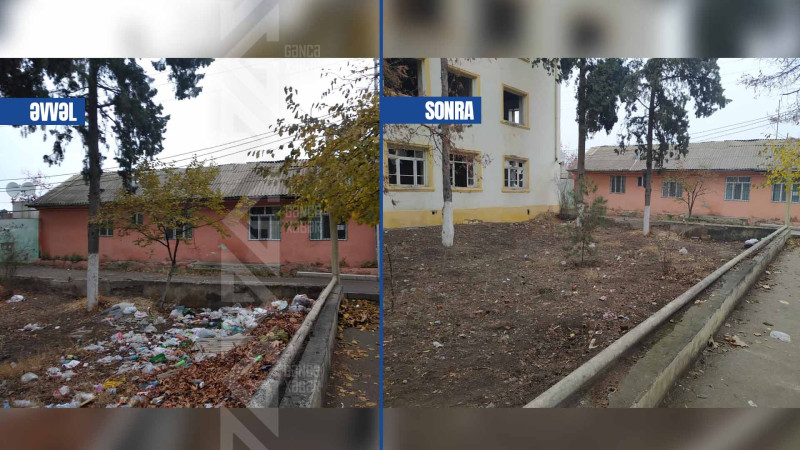 İki gün öncə işıqlandırdığımız ərazi təmizlənib