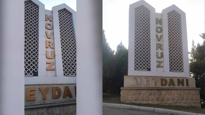 Novruz meydanında restavrasiya işləri görülür