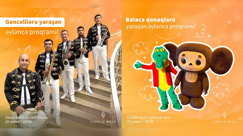 “Ganja Mall”da bu həftəsonu hansı proqramlar olacaq