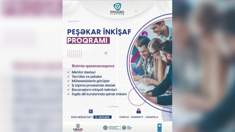 Gənclər üçün peşəkar inkişaf kursu təşkil olunur