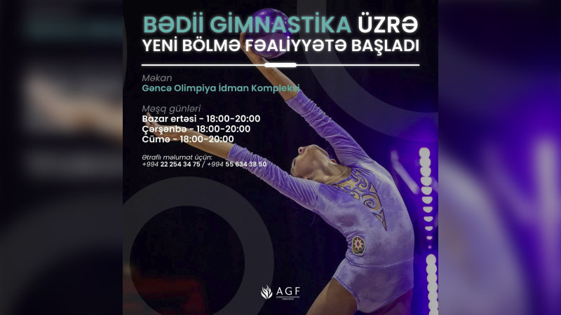 Bədii gimnastika üzrə ödənişsiz dərslər keçirilir